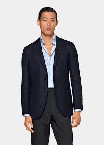 Navy Tailored Fit Havana Blazer