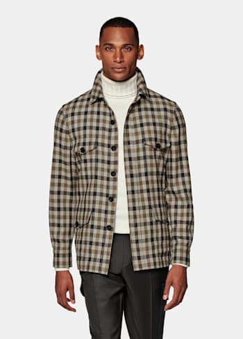 Brown Checked William Shirt-Jacket