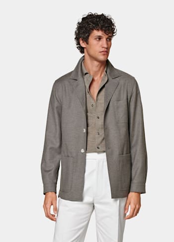 Veste chemise Greenwich taupe
