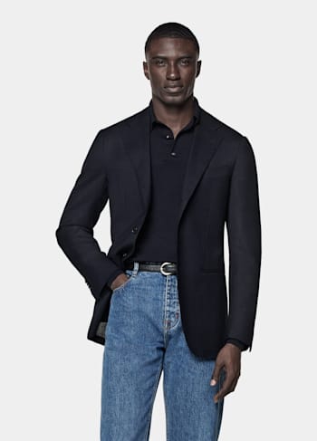 Giacca Havana navy tailored fit