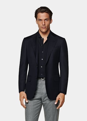 Navy Tailored Fit Havana Suit Jacket