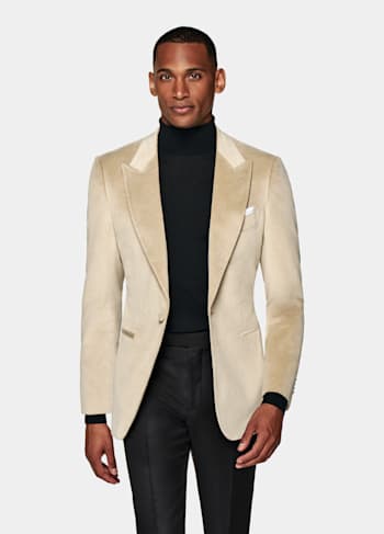 Mid Brown Tailored Fit Lazio Dinner Jacket