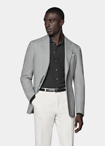 Blazer Havana coupe Tailored gris clair