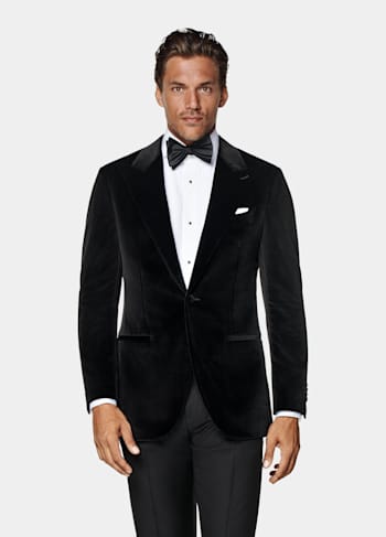 Black Tailored Fit Havana Dinner Jacket