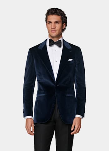 Veste de smoking bleu marine Havana coupe Tailored