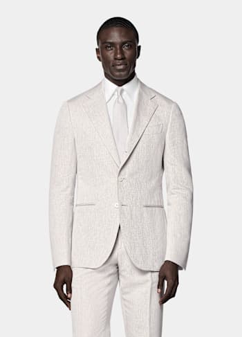 Light Taupe Tailored Fit Havana Suit