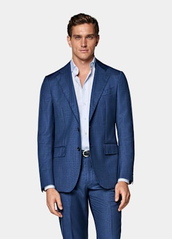 Mid Blue Tailored Fit Havana Suit