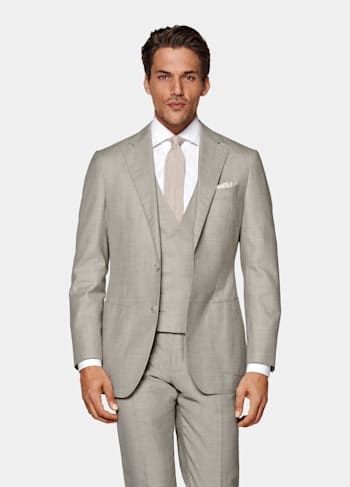 Sand Three-Piece Lazio Suit