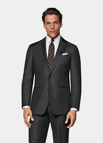 Dark Grey Tailored Fit Havana Suit