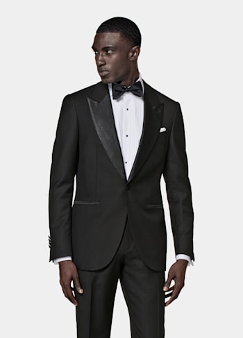  Black Tailored Fit Lazio Tuxedo