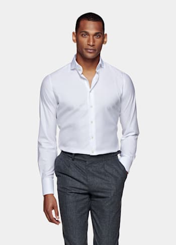 White Double Cuff Extra Slim Fit Shirt