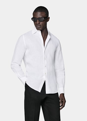 Chemise coupe ajustée blanche