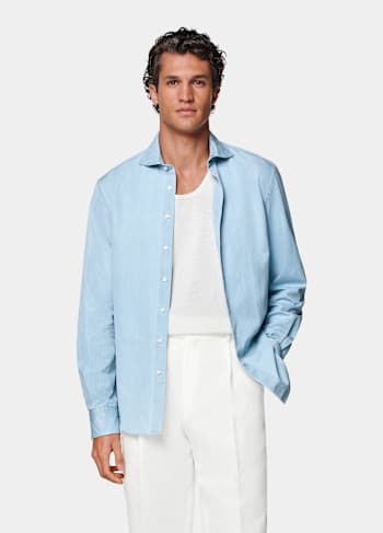 Light Blue Tailored Fit Shirt