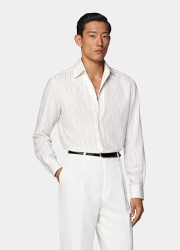 Off-White Striped Tailored Fit Shirt