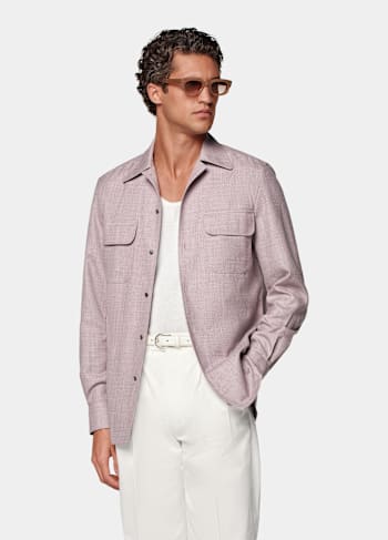 Koszula relaxed fit fioletowa