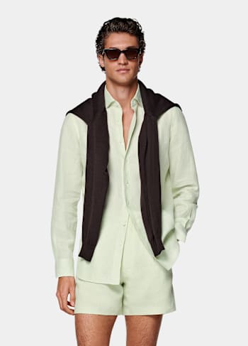 Light Green Tailored Fit Shirt