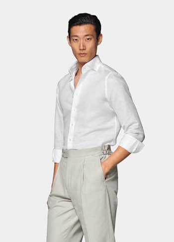 White Twill Extra Slim Fit Shirt