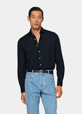 Navy Slim Fit Shirt
