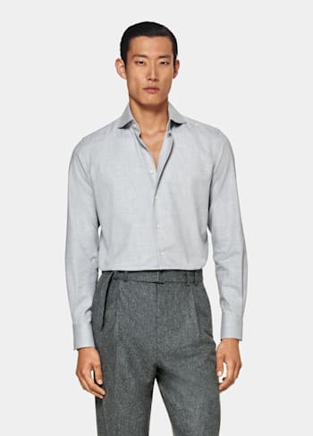 Camicia grigio chiaro vestibilità slim