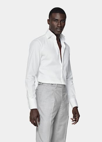 White Poplin Extra Slim Fit Shirt