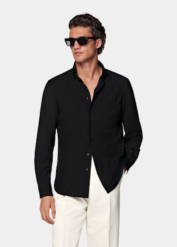 Chemise coupe Tailored noire