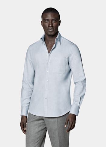 Chemise coupe tailored bleu clair