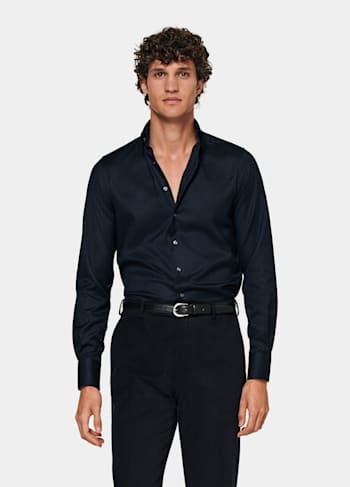 Navy Royal Oxford Extra Slim Fit Shirt