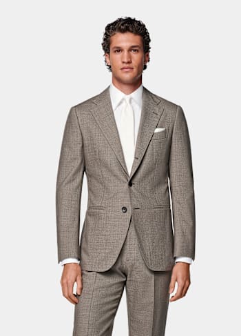 Taupe Tailored Fit Havana Suit