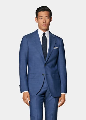 Mid Blue Perennial Tailored Fit Havana Suit