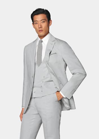 Gilet de costume gris clair