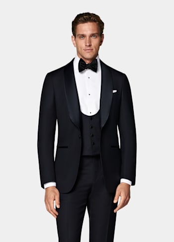 Navy Tuxedo Waistcoat