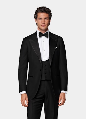 Black Tuxedo Waistcoat