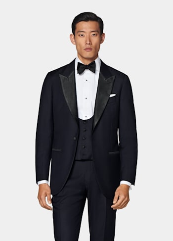 Navy Tuxedo Waistcoat