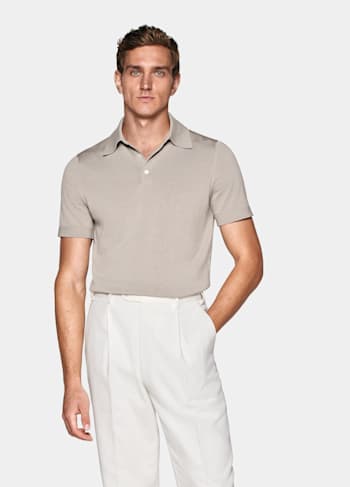 Polo taupe clair 