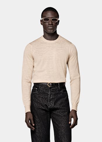 Sand Merino Crewneck
