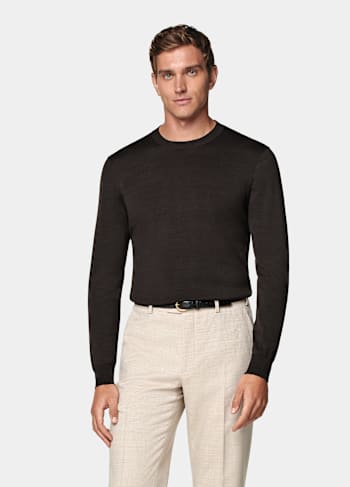 Dark Brown Crewneck