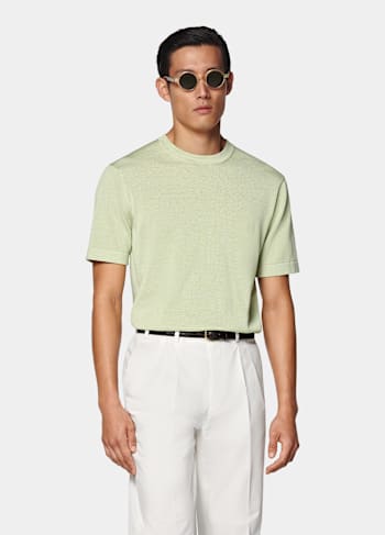 Light Green Short Sleeve Crewneck