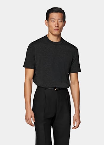 Dark Grey Short Sleeve Crewneck