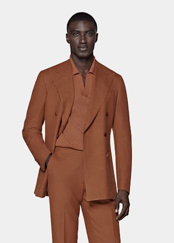 Havana mörkt orange kostym med tailored fit