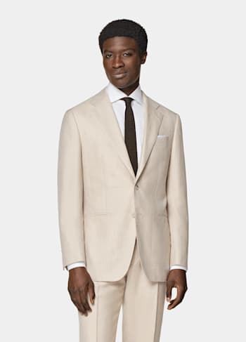 Sand Herringbone Havana Suit