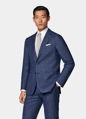 Mid Blue Tailored Fit Havana Suit