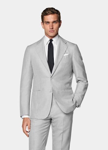 Light Grey Tailored Fit Havana Suit