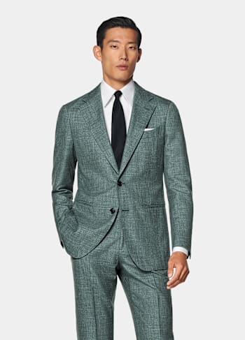 Green Tailored Fit Havana Suit