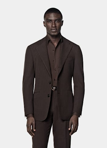 Dark Brown Relaxed Fit Roma Suit