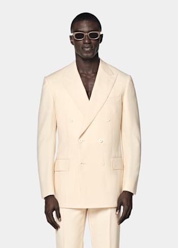 Light Yellow Tailored Fit Milano Suit