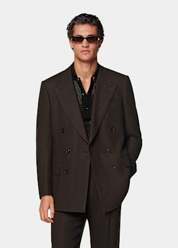 Mid Brown Tailored Fit Milano Suit
