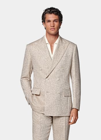 Sand Tailored Fit Milano Suit
