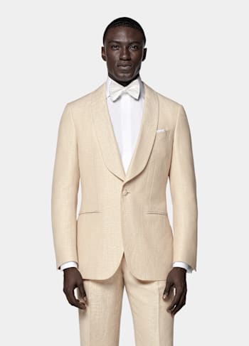 Smoking Havana color sabbia tailored fit