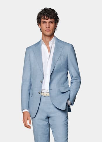Light Blue Perennial Tailored Fit Havana Suit