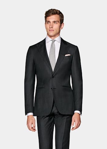 Dark Grey Checked Havana Suit